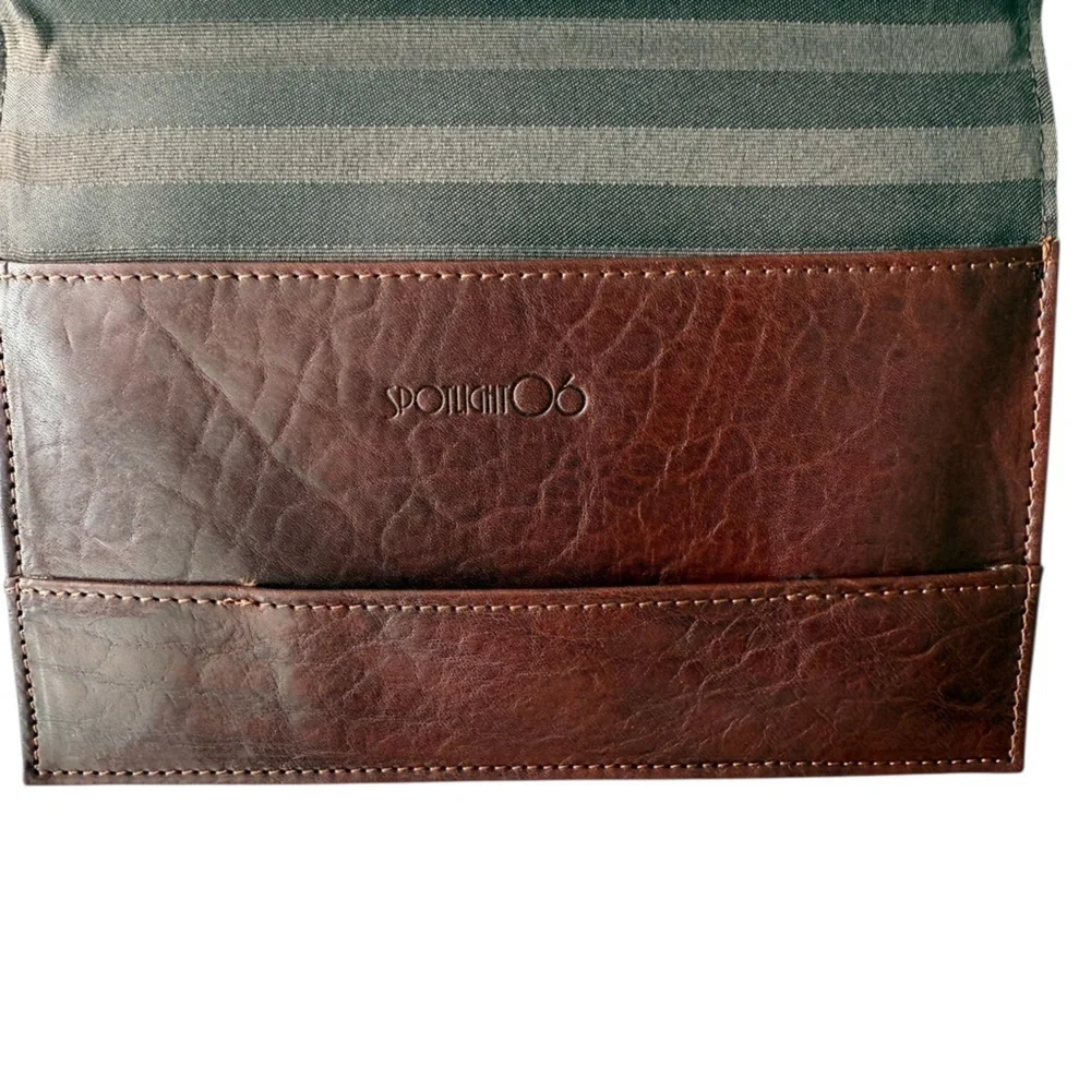Spotligh06 Chic Brown Leather Women's Clutch Wallet